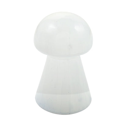 Selenite Crystal Mushroom Figurine