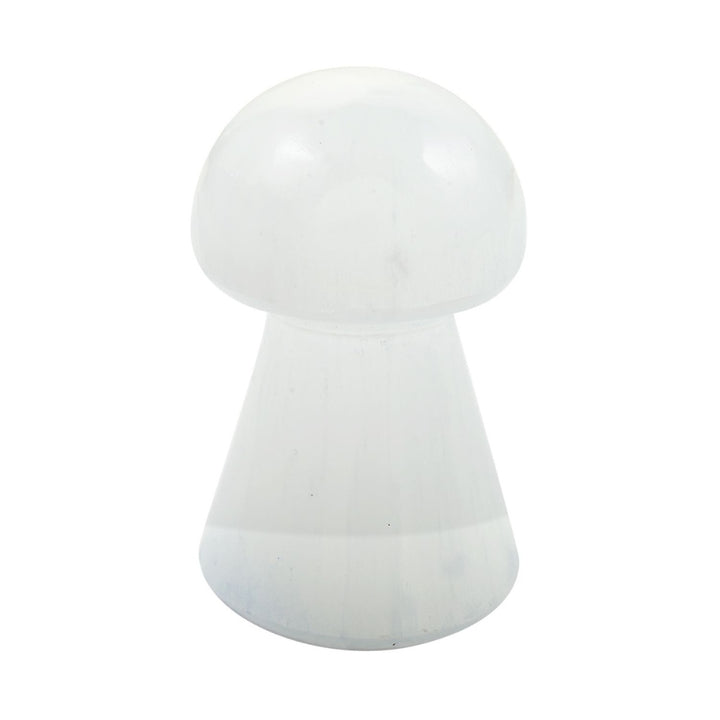 Selenite Crystal Mushroom Figurine