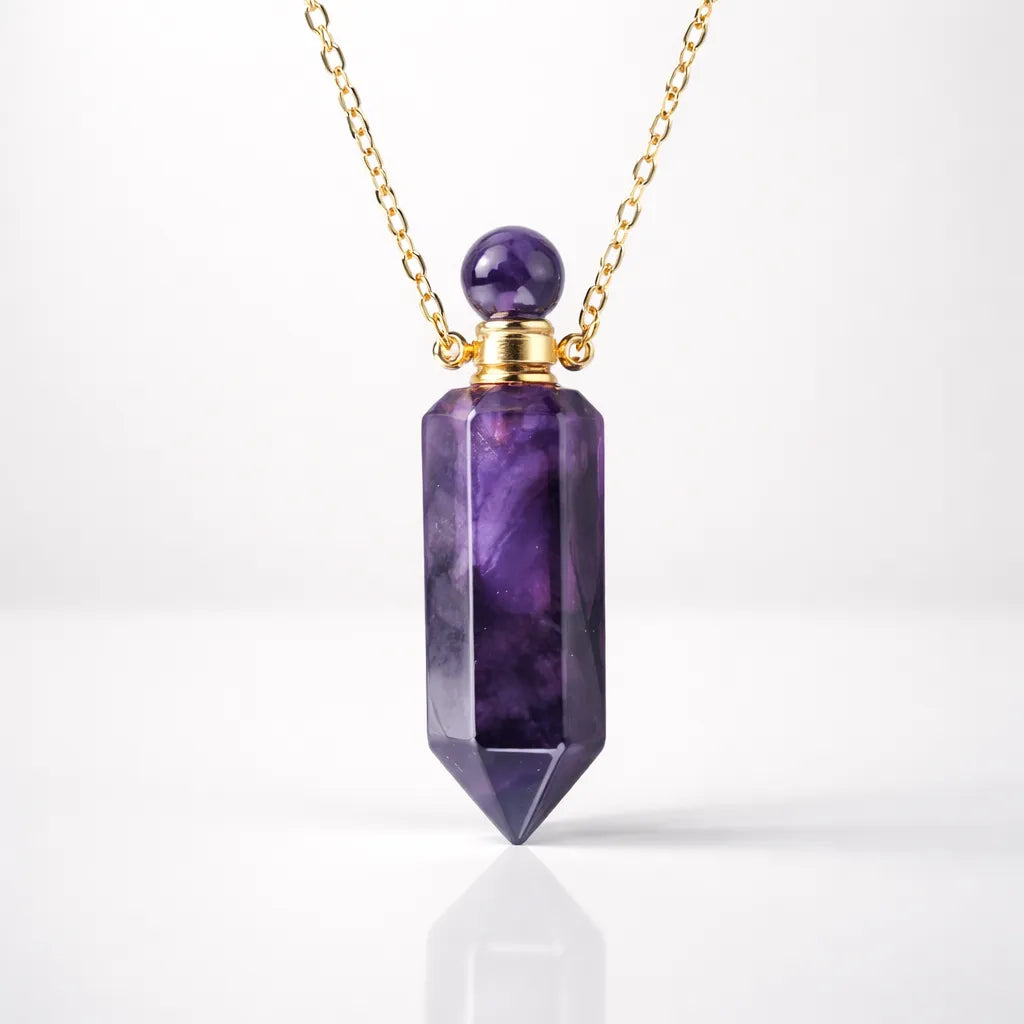 Natural Carved Stone Perfume Bottles — Infuse Your Scent with Healing Energy