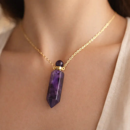 Natural Carved Stone Perfume Bottles — Infuse Your Scent with Healing Energy