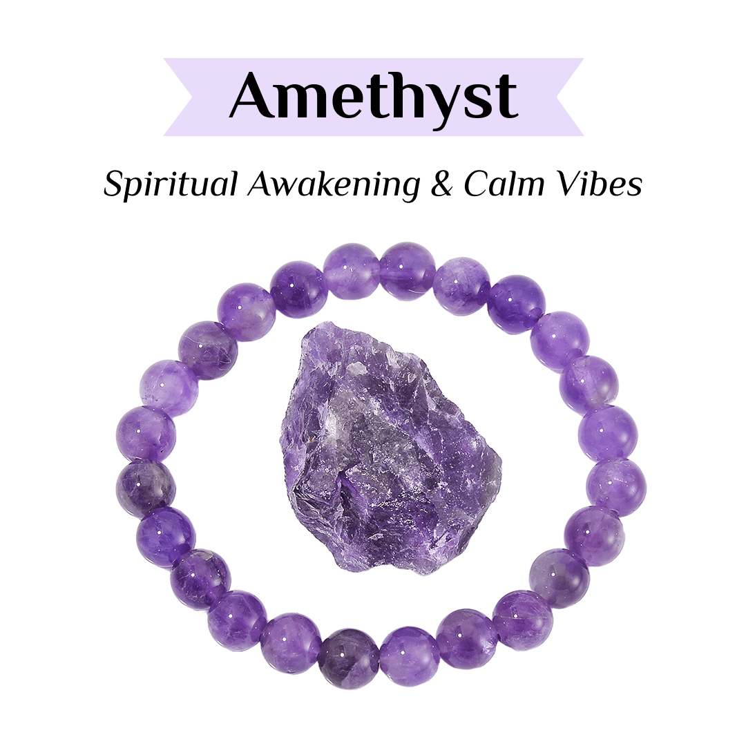 Beads Bracelet & Raw Crystal Set – Double the Energy, Double the Magic