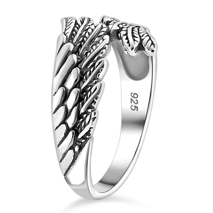 Balinese Angelic Wings in Sterling Silver Ring – A Celestial Symbol of Purity & Strength