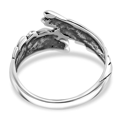 Balinese Angelic Wings in Sterling Silver Ring – A Celestial Symbol of Purity & Strength