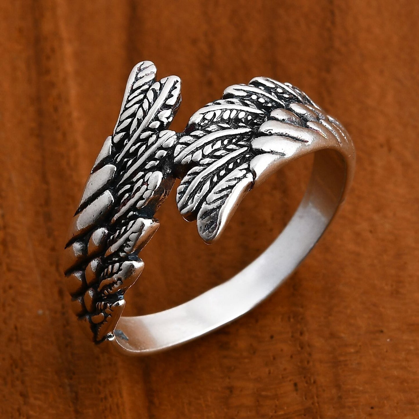 Balinese Angelic Wings in Sterling Silver Ring – A Celestial Symbol of Purity & Strength