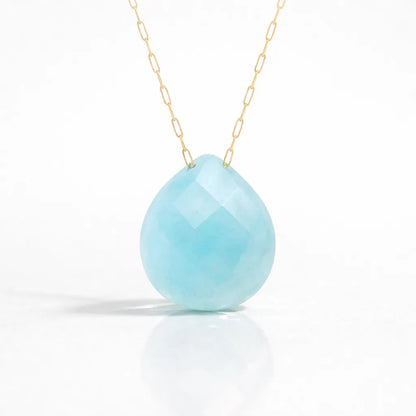 Natural Stone Water Drop Pendant — Embrace Serenity and Strength