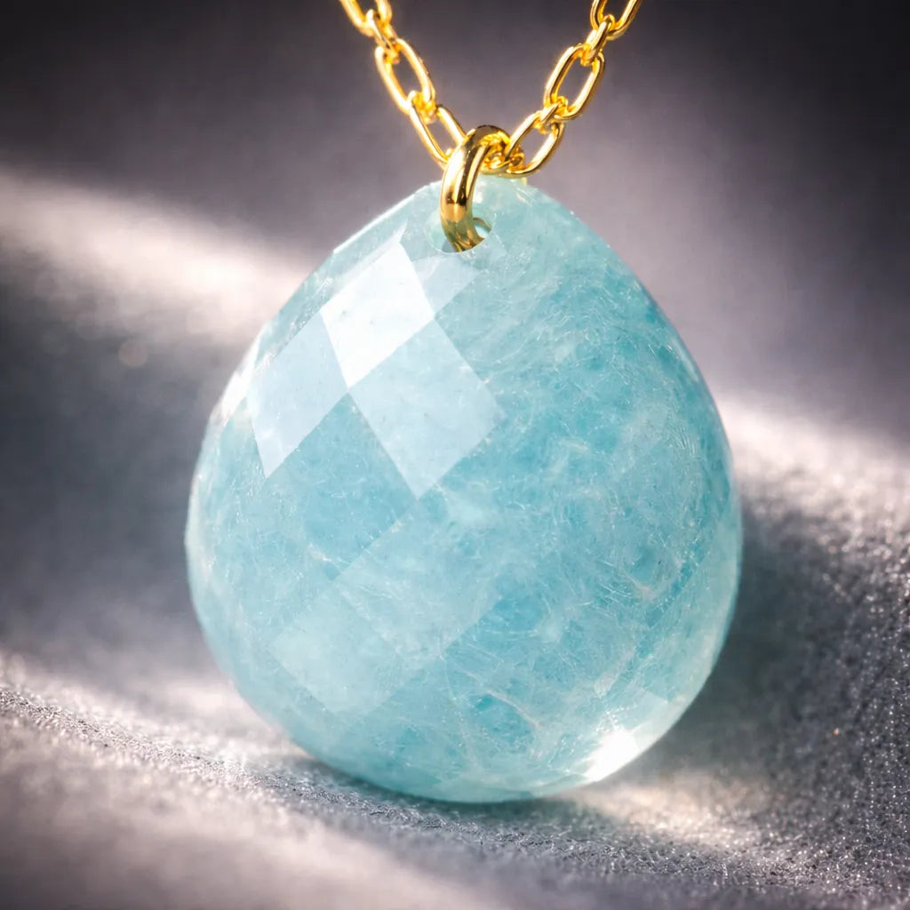 Natural Stone Water Drop Pendant — Embrace Serenity and Strength