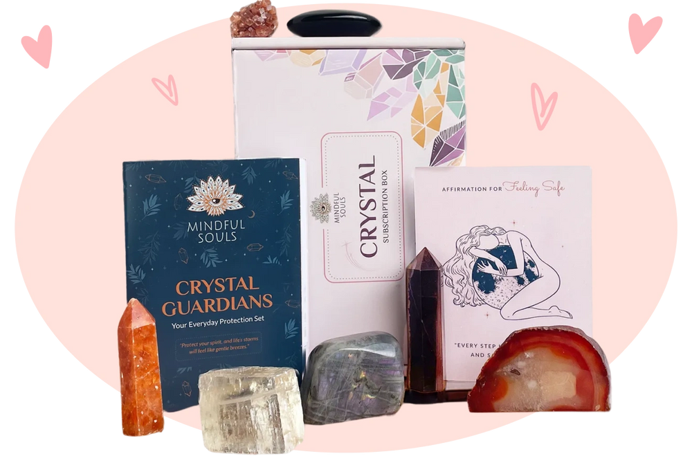 Mindful Souls witchcraft starter kit with crystals, herbs, guidebook, and candle set – premium mindful option