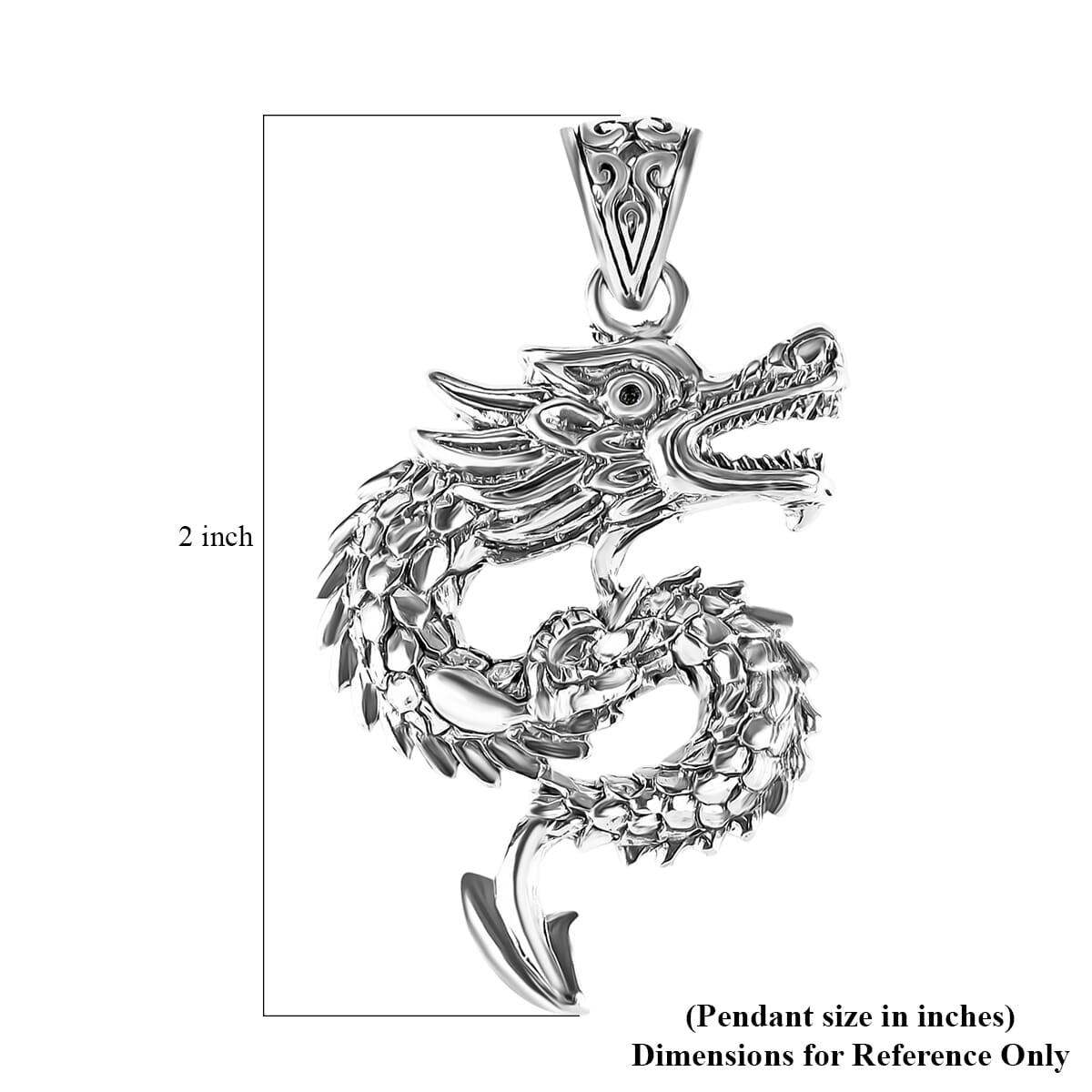 Balinese Dragon Pendant in Sterling Silver – Harness Power & Prosperity