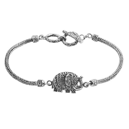 Sterling Silver Balinese Elephant Bracelet – Wear Your Inner Power