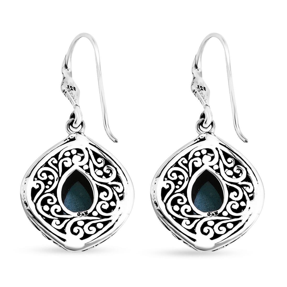 Balinese Silver Larimar Earrings – A Reminder to Flow with Life