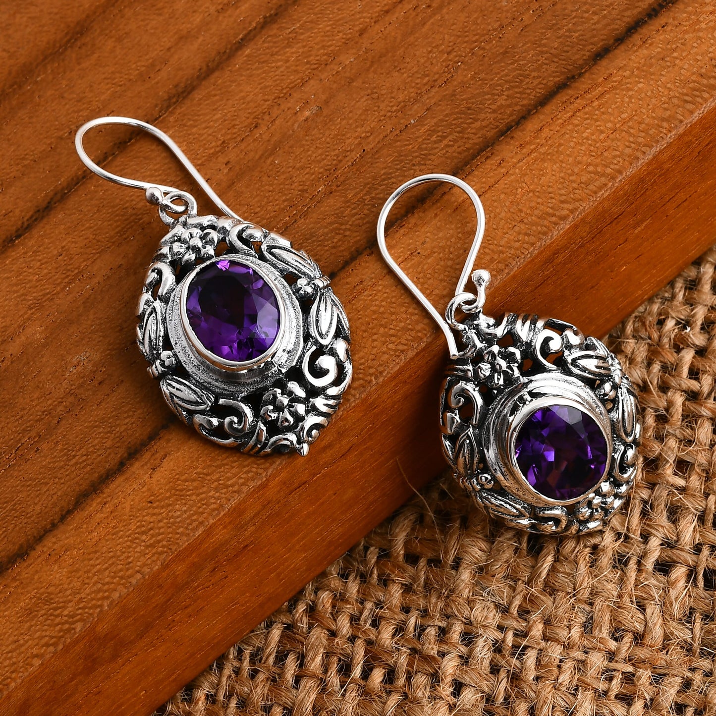 Balinese Silver Rose Earrings – A Touch of Nature’s Elegance