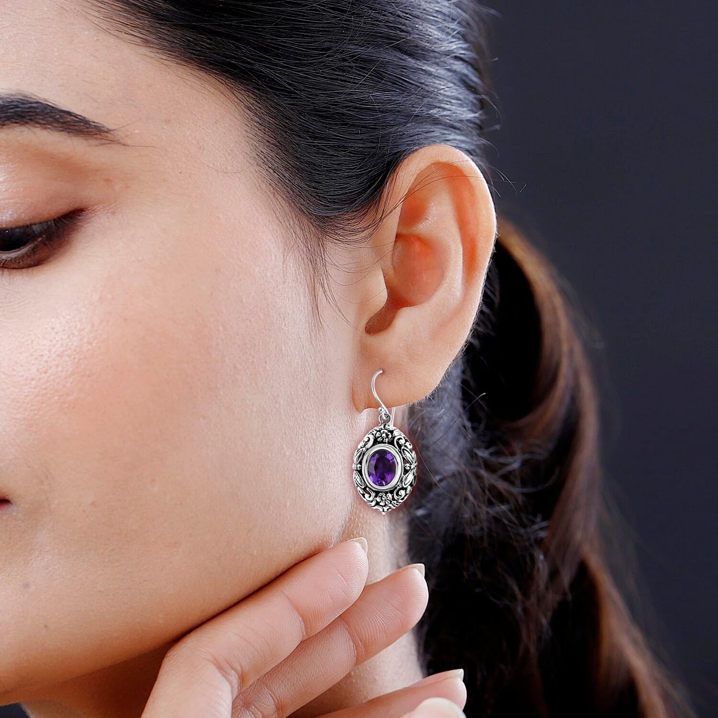 Balinese Silver Rose Earrings – A Touch of Nature’s Elegance