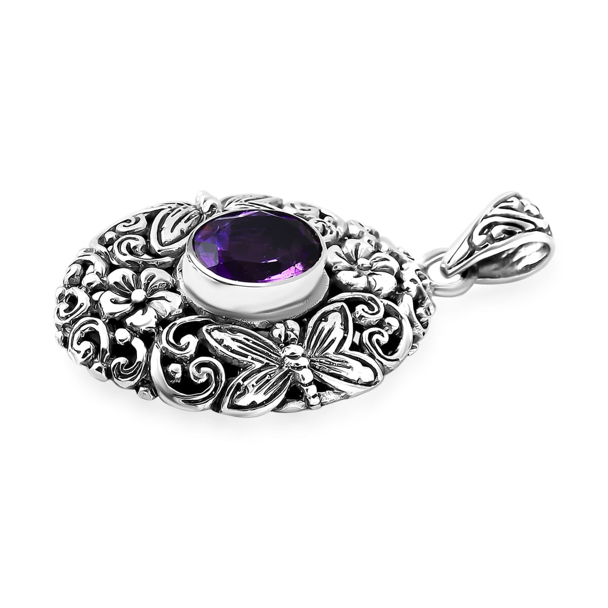 Balinese Silver Moroccan Rose Pendant – A Touch of Nature’s Beauty