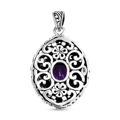 Balinese Silver Moroccan Rose Pendant – A Touch of Nature’s Beauty