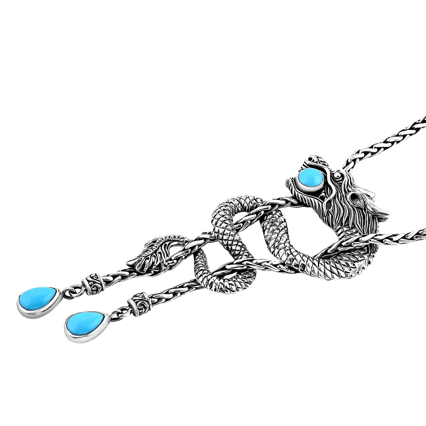 Balinese Silver Sleeping Beauty Turquoise Necklace – Confidence & Protection