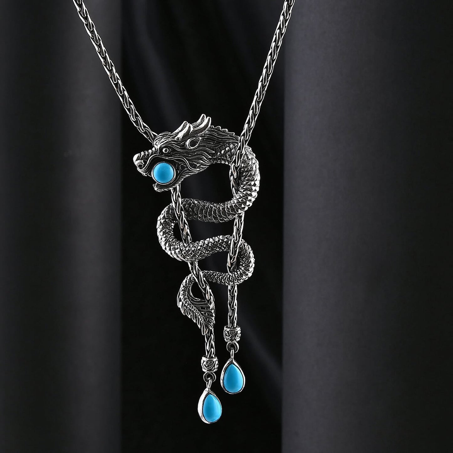 Balinese Silver Sleeping Beauty Turquoise Necklace – Confidence & Protection