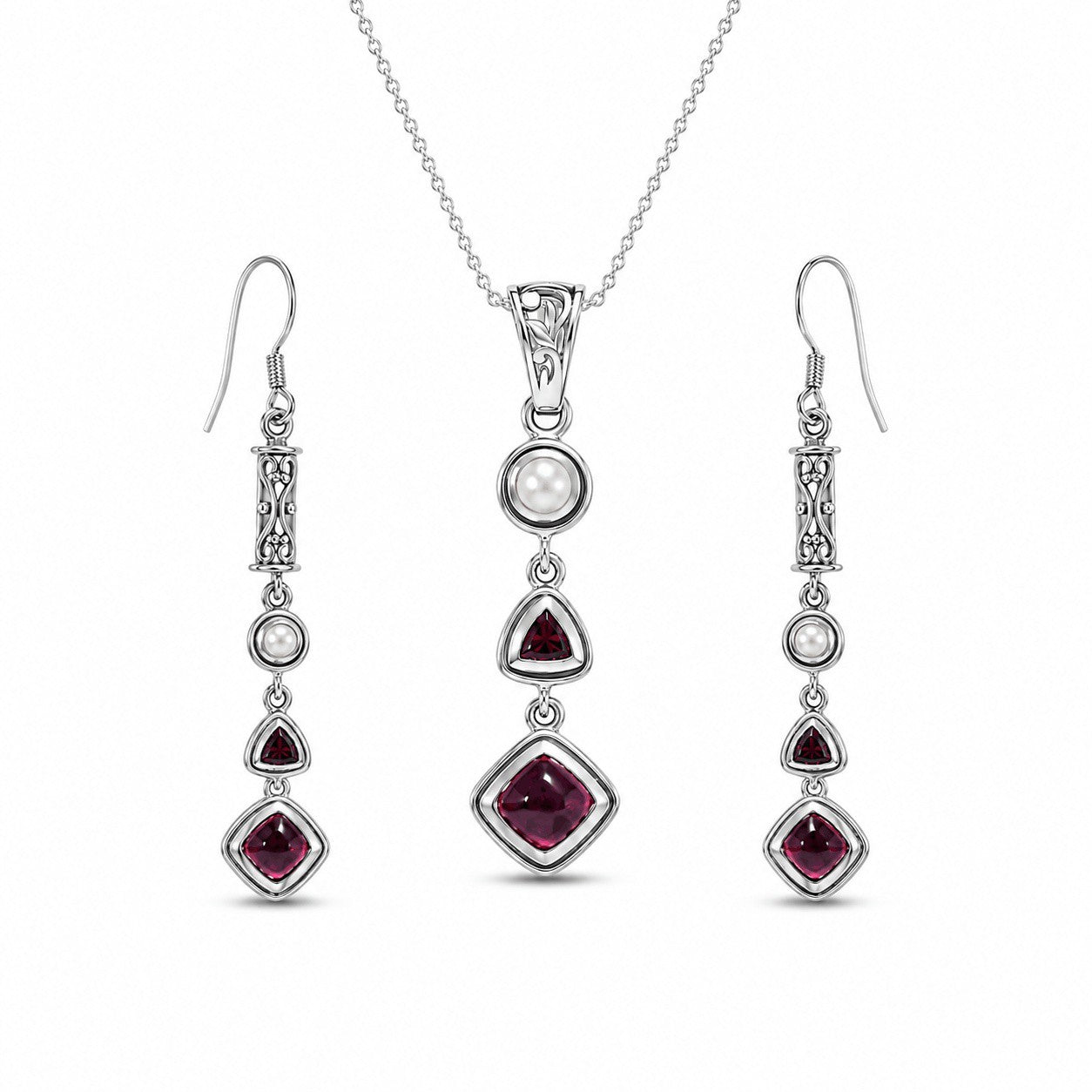 Silver Ruby Set