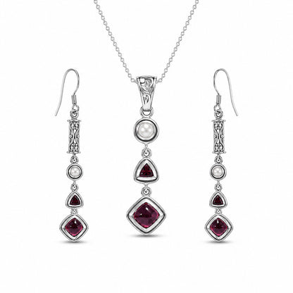 Silver Ruby Set