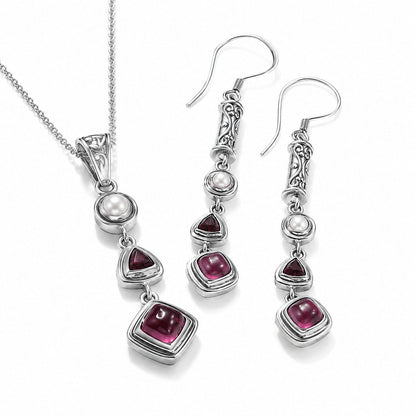 Silver Ruby Set