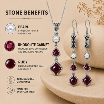 Silver Ruby Set