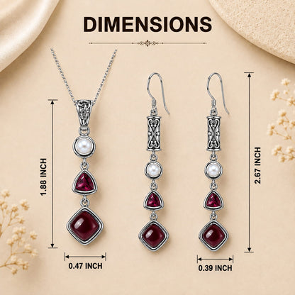 Silver Ruby Set