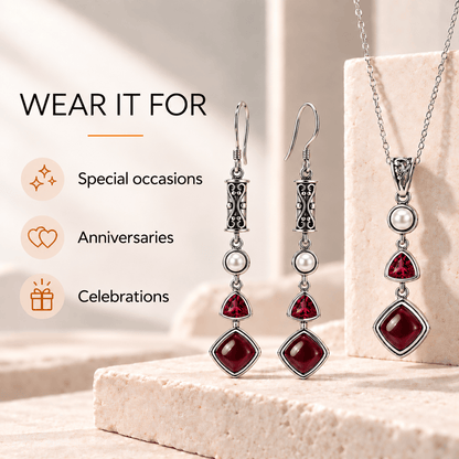 Silver Ruby Set