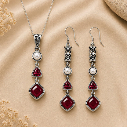 Silver Ruby Set