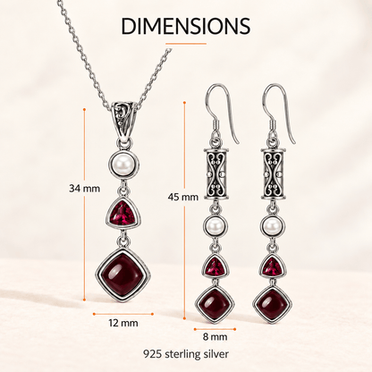 Silver Ruby Set
