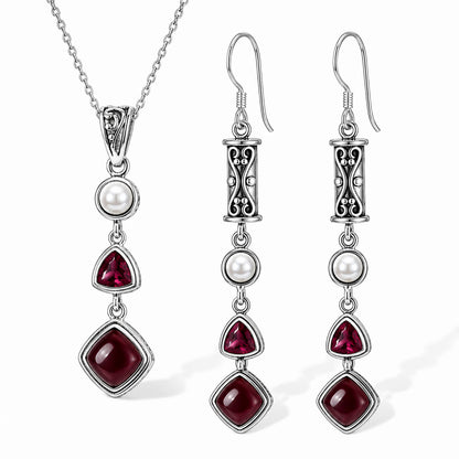 Silver Ruby Set