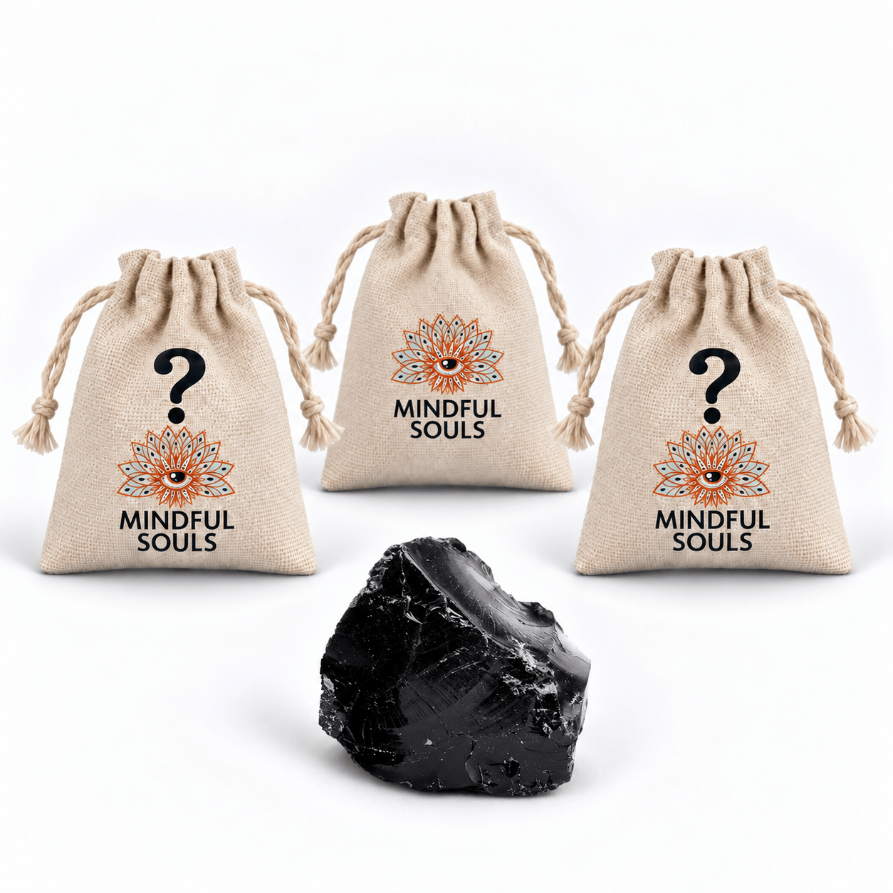 Crystal Mystery Bag – Black Obsidian Empath Shield Edition