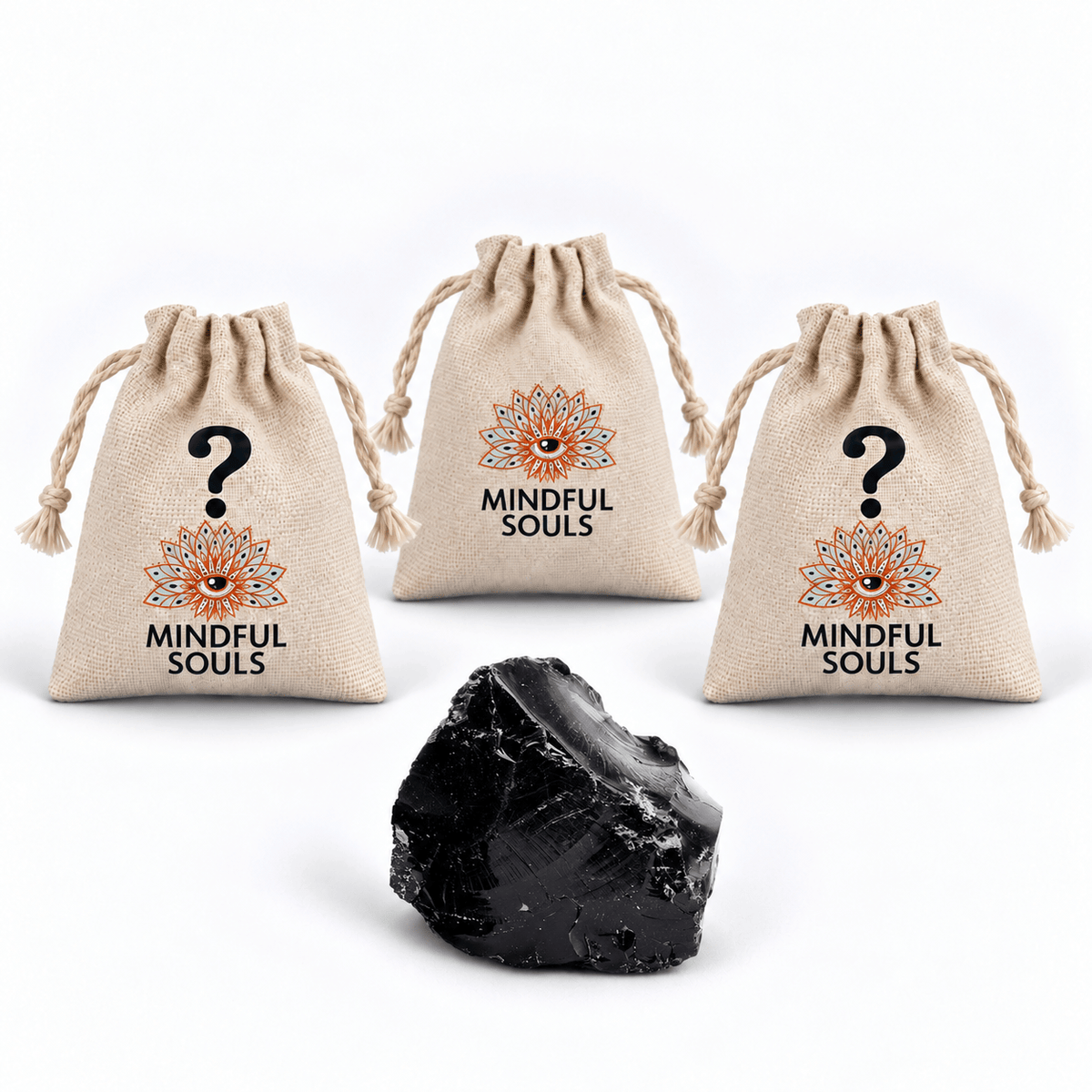 Crystal Mystery Bag – Black Obsidian Empath Shield Edition