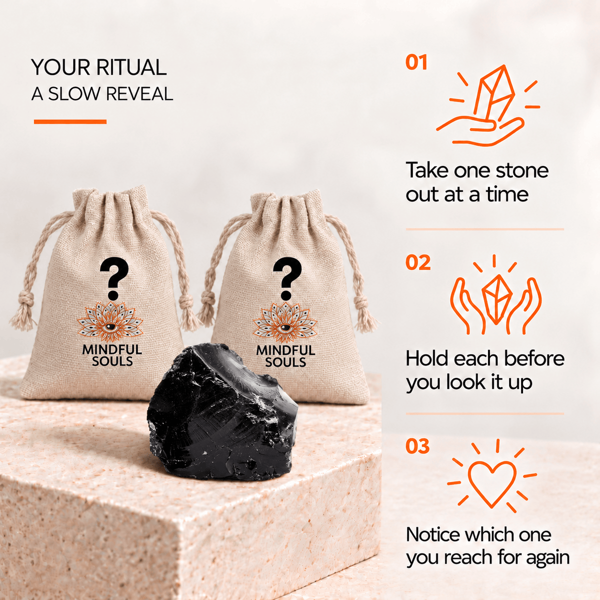 Crystal Mystery Bag – Black Obsidian Empath Shield Edition