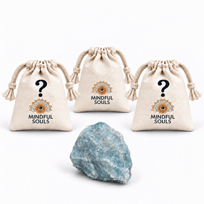Crystal Mystery Bag - Raw Aquamarine Crystal With 2 Surprises
