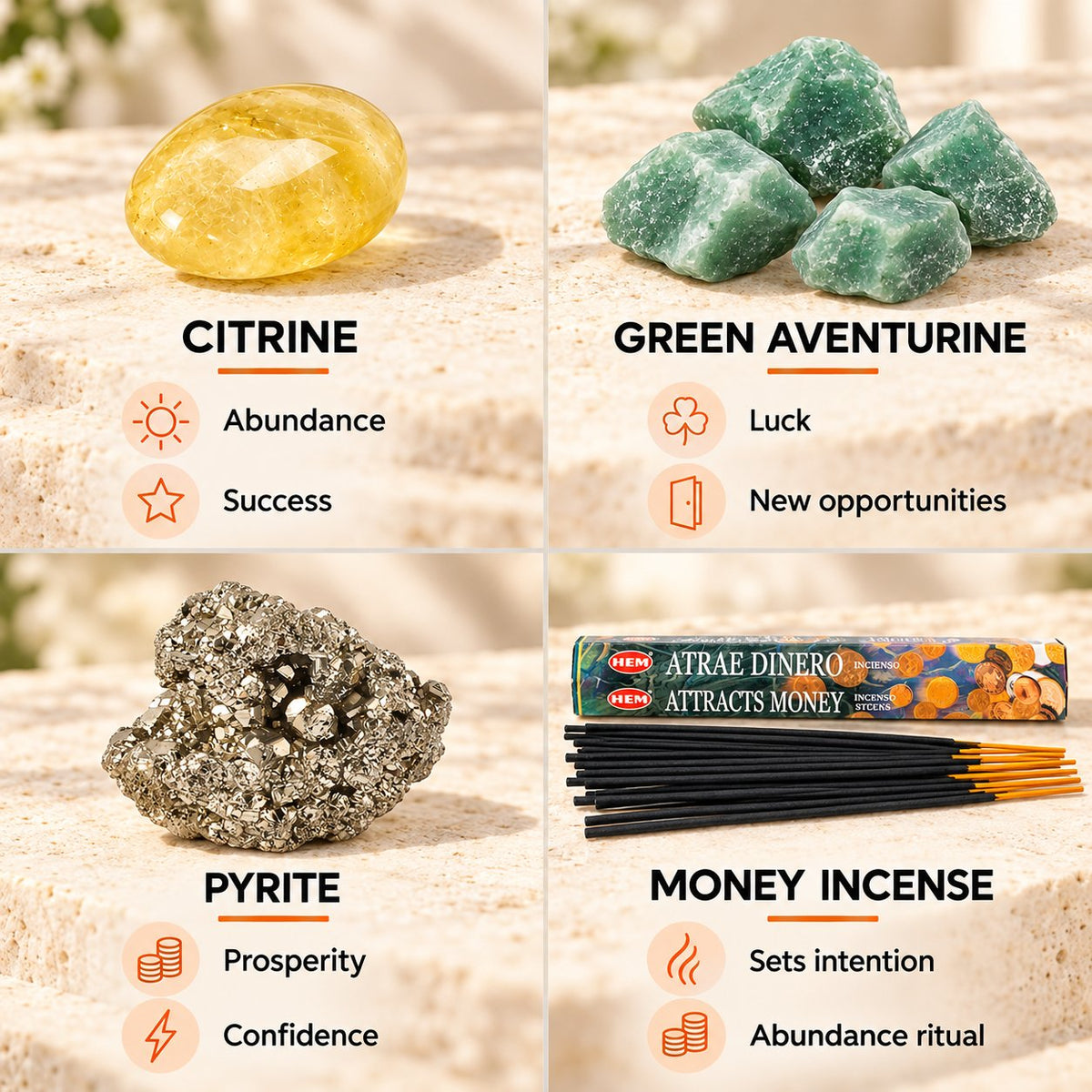 Money & Abundance Crystal Kit