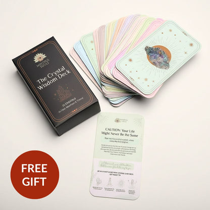 12 Natural Crystal Bracelets in a Box + FREE Crystal Wisdom Deck