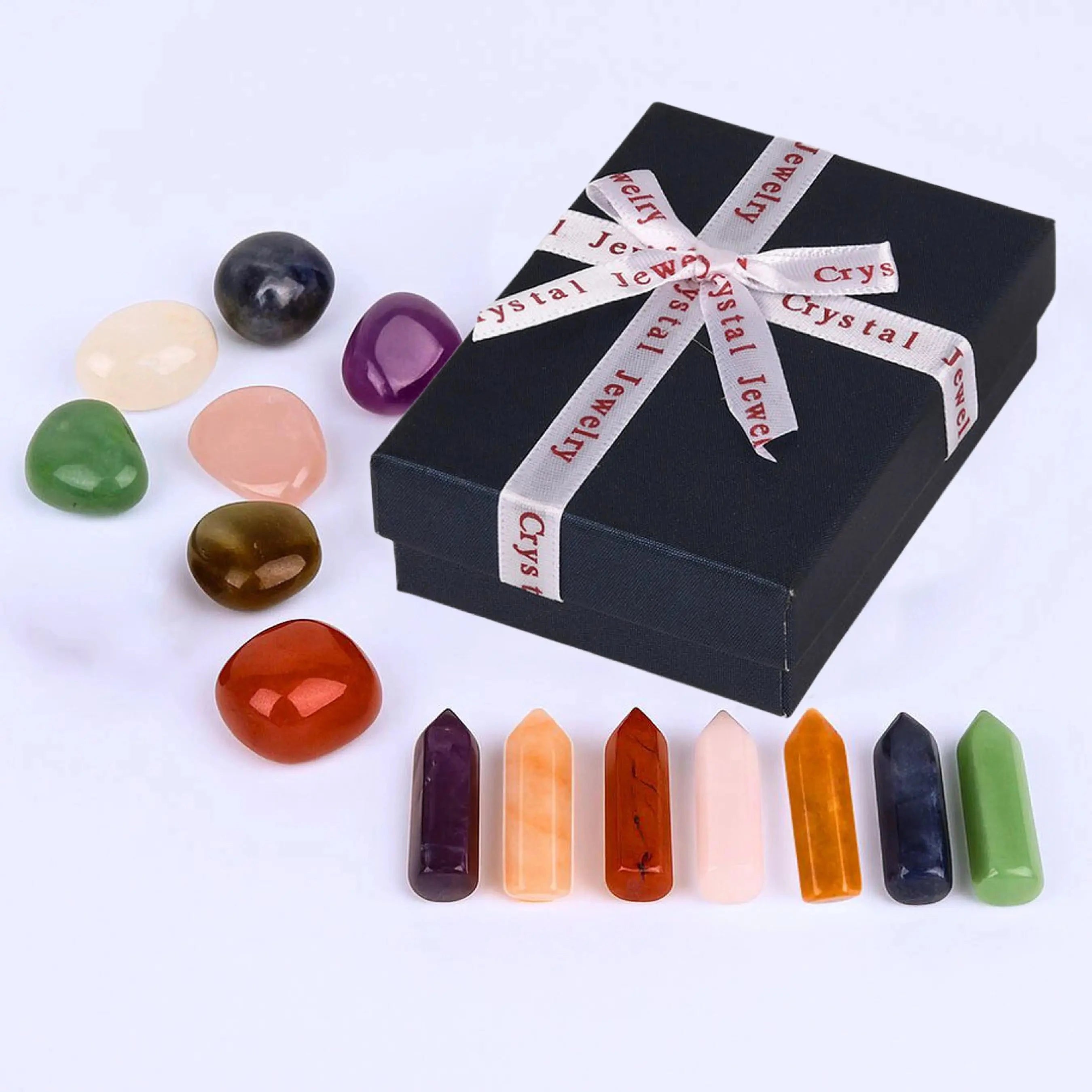 Chakra Crystal Healing Set – 14 Stones to Realign & Restore FREE Gift