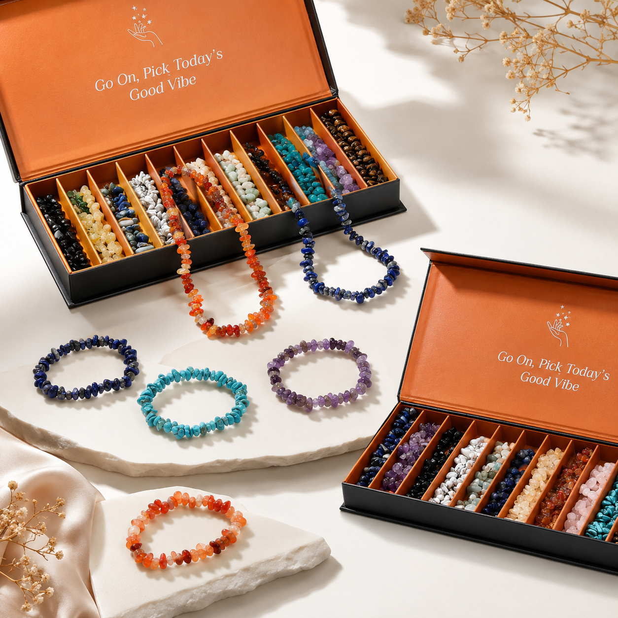 12 Necklaces and 12 Bracelets for Everyday Positivity