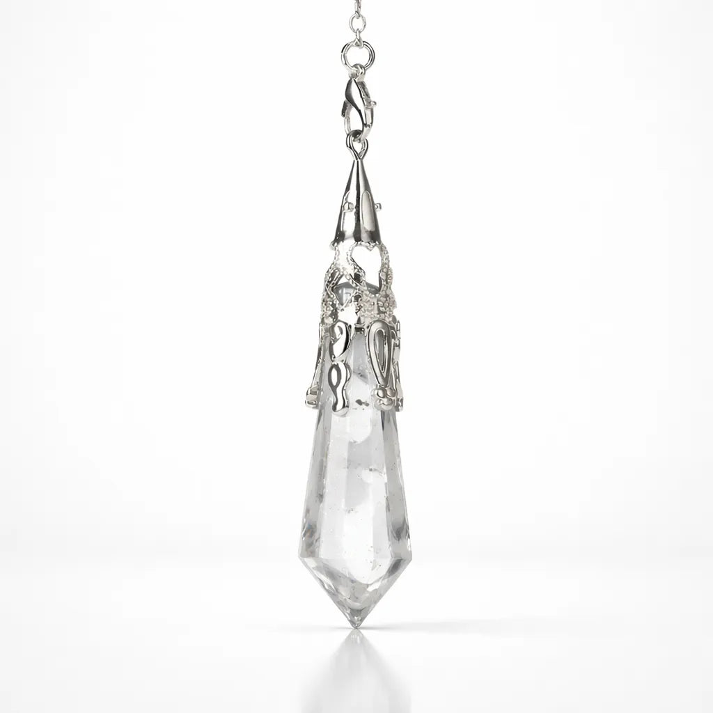 Silver-Plated Copper Retro Pattern Pendant — Timeless Elegance with Healing Energy