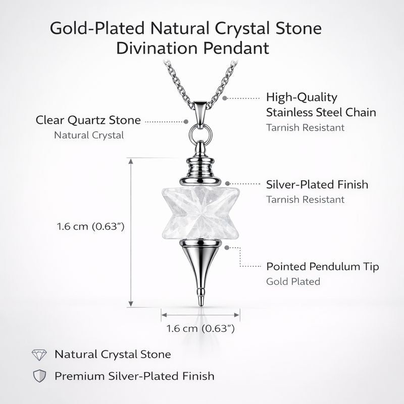 Natural Crystal Stone Divination Pendant — Unlock Your Inner Wisdom