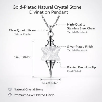 Natural Crystal Stone Divination Pendant — Unlock Your Inner Wisdom