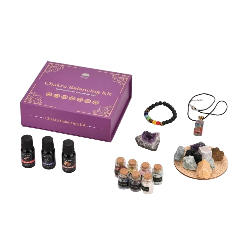 2x Complete Chakra Balancing Kit – 22-Piece Crystal, Oil & Energy Healing Set