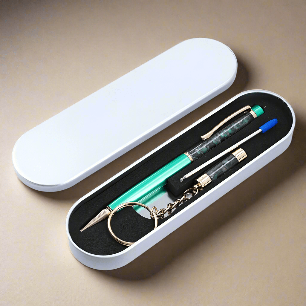 Crystal Energy Pen with Precious Stones (Ruby, Sapphire, Emerald)