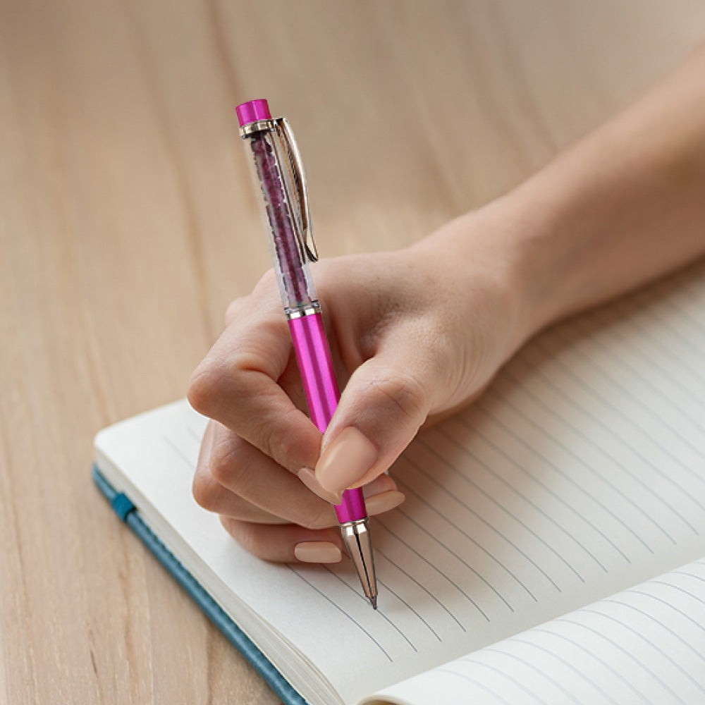 Crystal Energy Pen with Precious Stones (Ruby, Sapphire, Emerald)