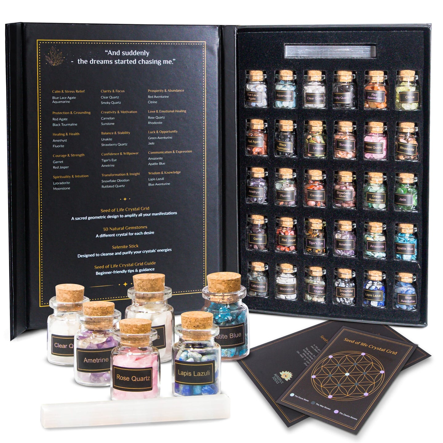 Crystal Set Various Natural Crystal Set โ MindfulSouls