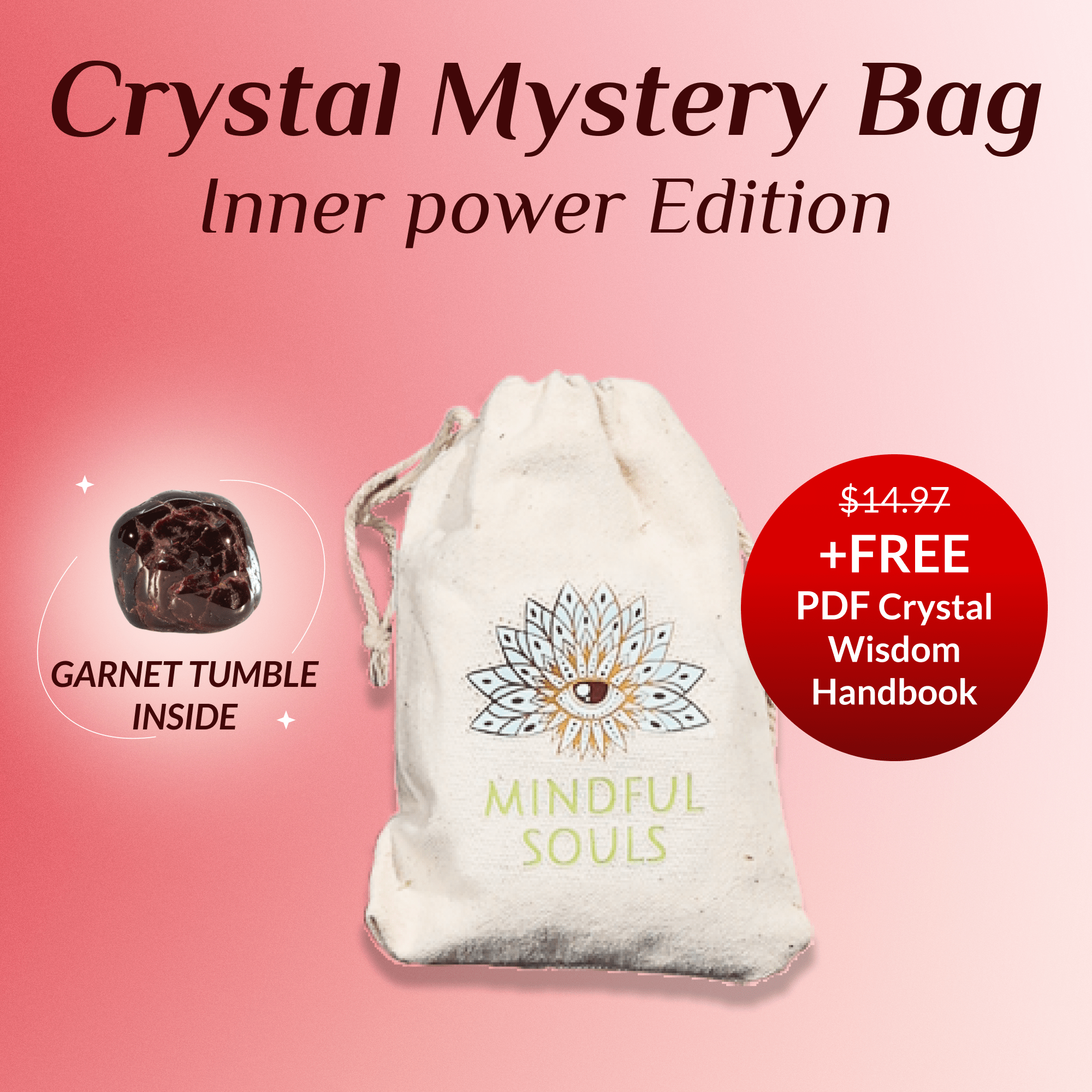 Crystal Mystery Bag - Inner Power Edition + FREE Crystal Wisdom Handbook