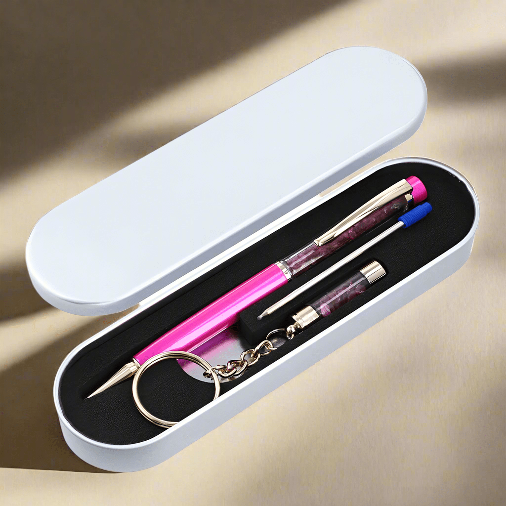 Crystal Energy Pen with Precious Stones (Ruby, Sapphire, Emerald)