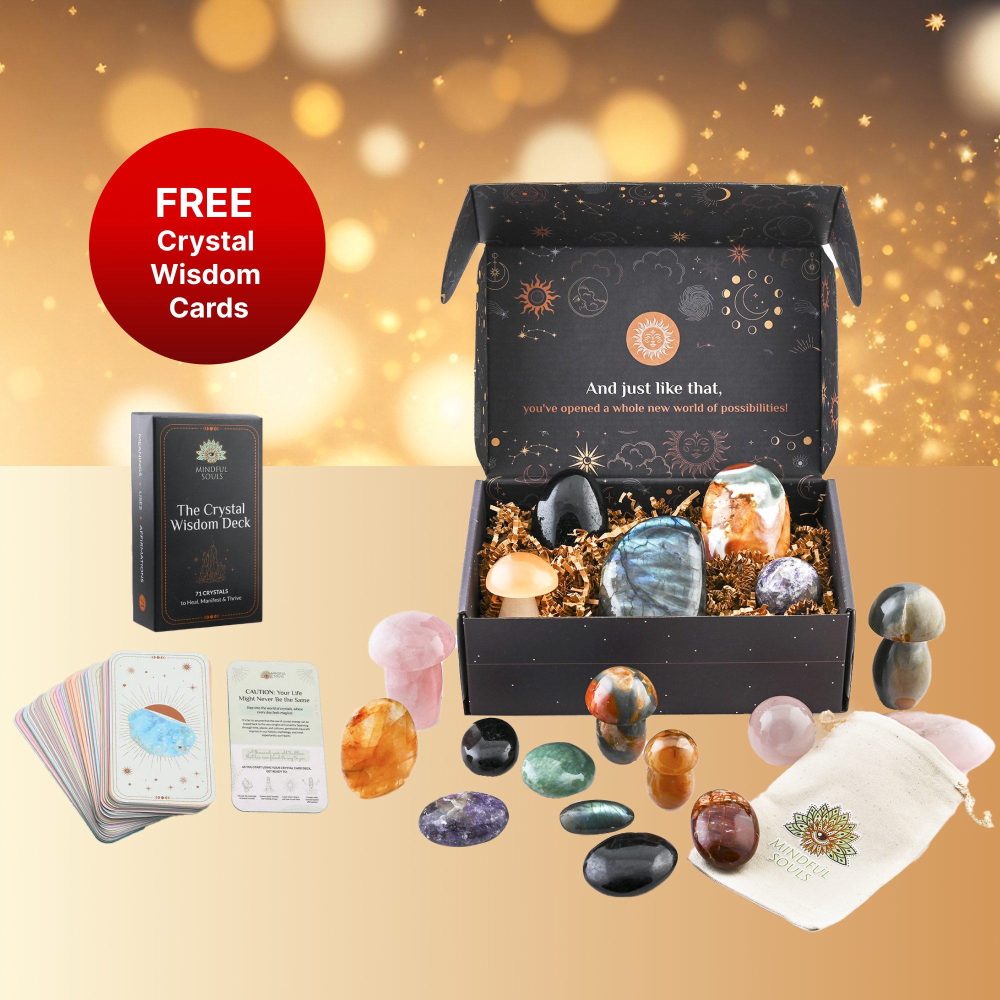 Premium Crystal Discovery Gift Box + FREE Crystal Wisdom Deck