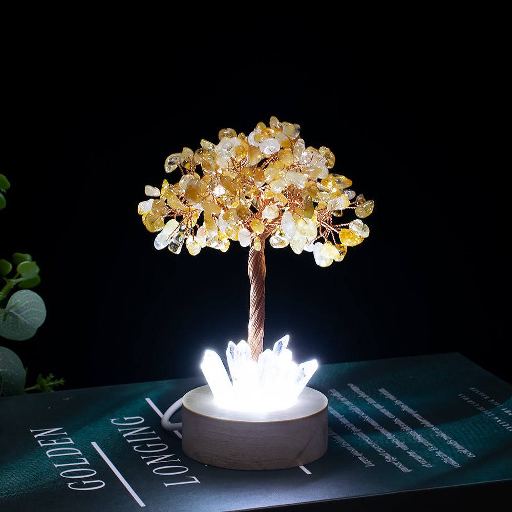 Wealth Manifestation Gemstone Tree Lamp