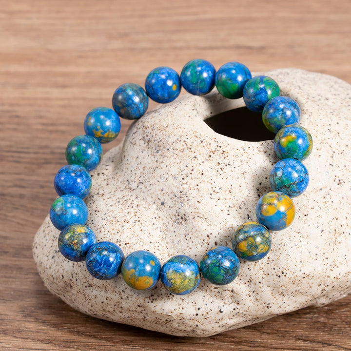 Natural Azurite Bead Bracelet