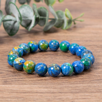 Natural Azurite Bead Bracelet